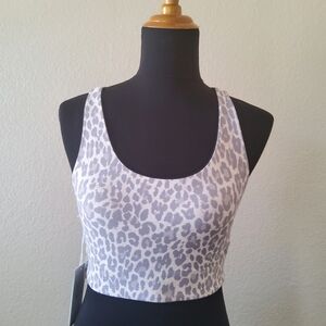 Calme Johnny Was Endurance Reversible Leopard Animal Print Sports Bra Size S New